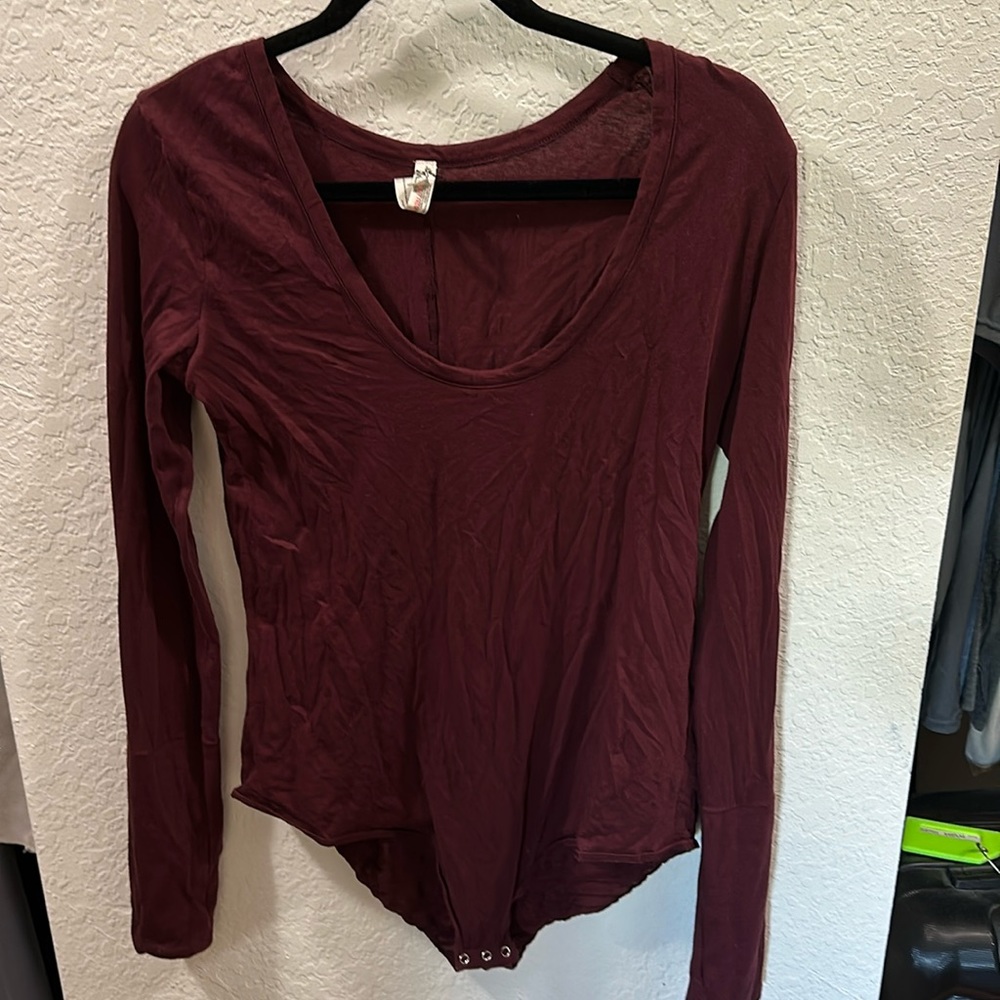 Free people maroon bodysuit